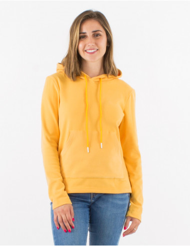 Pull maille 95% Polyester 5% Elasthanne à capuche