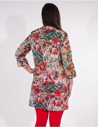 Tunqiue Voile de Coton Manches 3/4