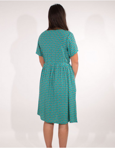 Robe Viscose Manches Courtes