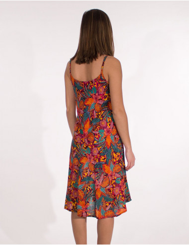 Robe Viscose Bretelles Imprime Tindaya