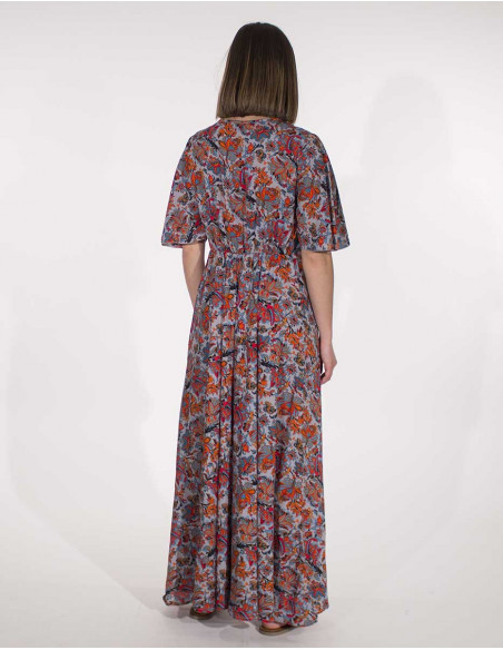 Robe Longue Polyester Manches Courtes Sa