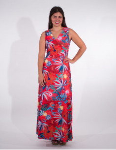 Long knitted dress 95%...