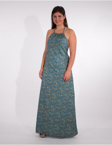 Sari long strapped polyester dress