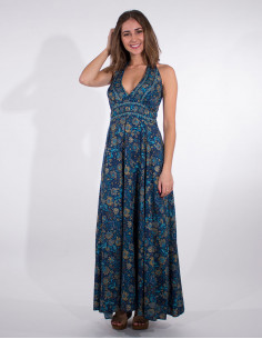 Long polyester bare-back...