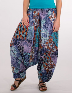 Hania printed cotton 3 in 1 harem pants 2