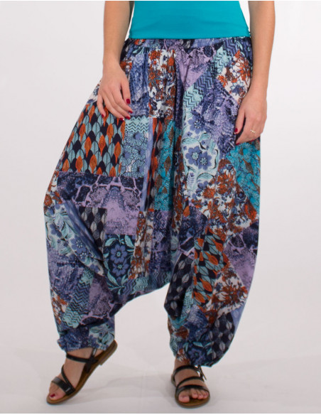 Hania printed cotton 3 in 1 harem pants