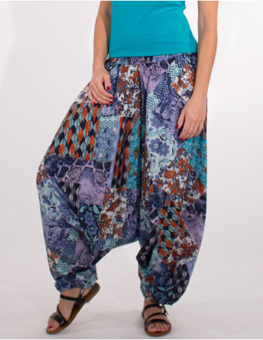 Hania printed cotton 3 in 1 harem pants