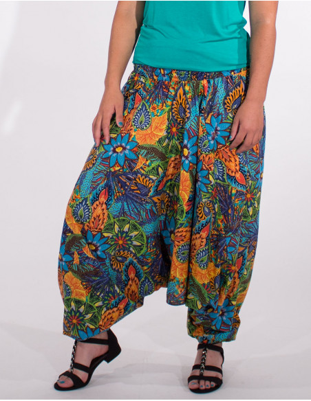 Guava printed cotton 3 in 1 harem pants