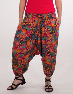 Tindaya printed 3/4 viscose harem pants 2