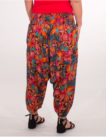 Tindaya printed 3/4 viscose harem pants