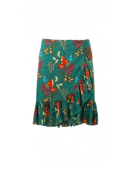 Jupe Courte Viscose Portefeuille Imprime