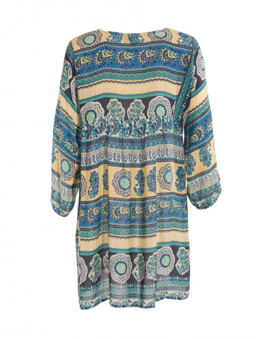 3/4 Sleeve Viscose Tunic Indi Print