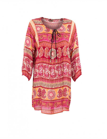 3/4 Sleeve Viscose Tunic Indi Print