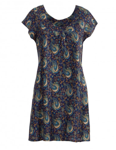 Tunique Polyester Manches Courtes Sari