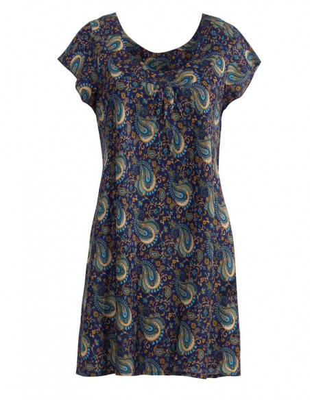 Tunique Polyester Manches Courtes Sari