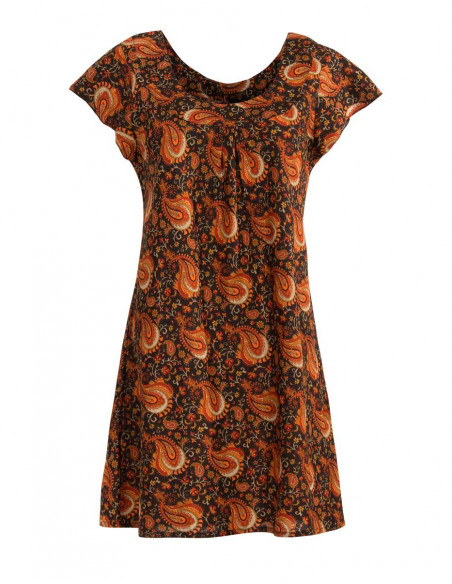 Tunique Polyester Manches Courtes Sari