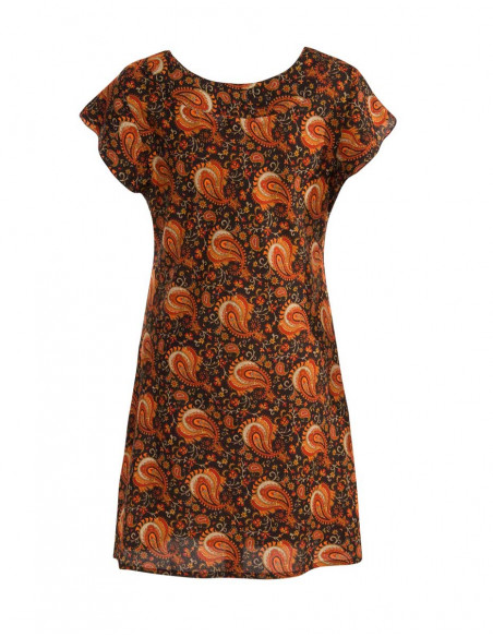 Tunique Polyester Manches Courtes Sari