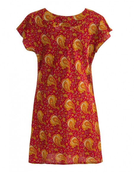 Tunique Polyester Manches Courtes Sari