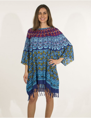 Rayon tunic with Mandala print