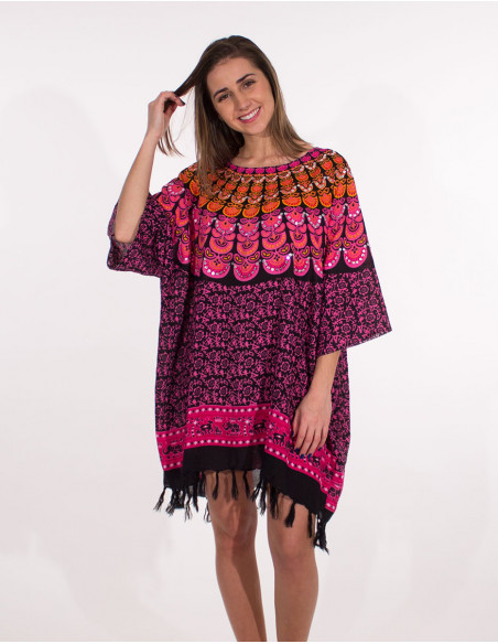 Rayon tunic with Mandala print
