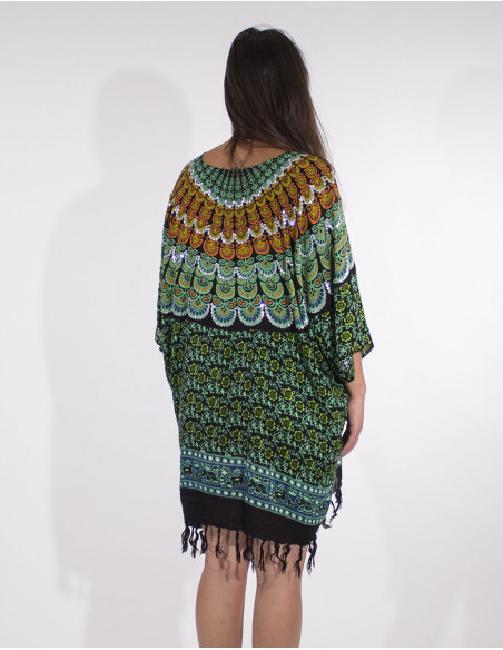 Rayon tunic with Mandala print