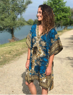 Polyester printed kaftan tunic