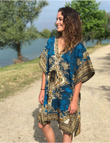 Polyester printed kaftan tunic