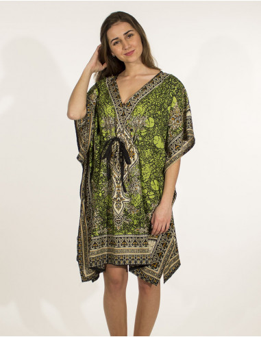 Polyester printed kaftan tunic