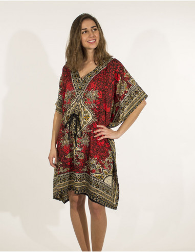 Polyester printed kaftan tunic