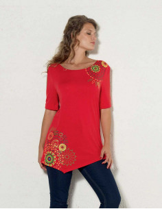 Tunic with short sleeves