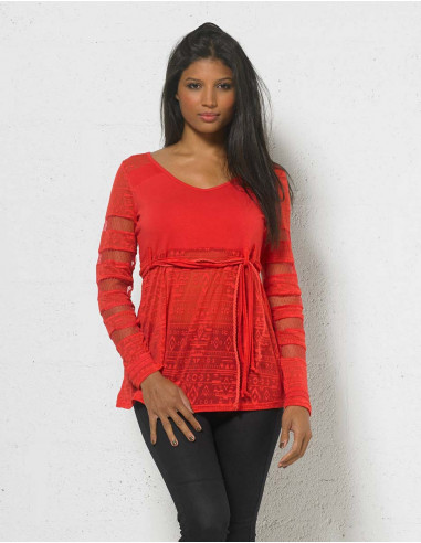 Knitted 60% cotton 40% polyester tunic