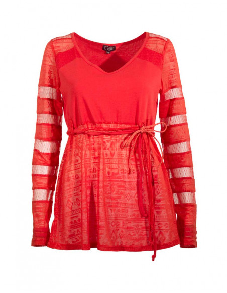 Knitted 60% cotton 40% polyester tunic