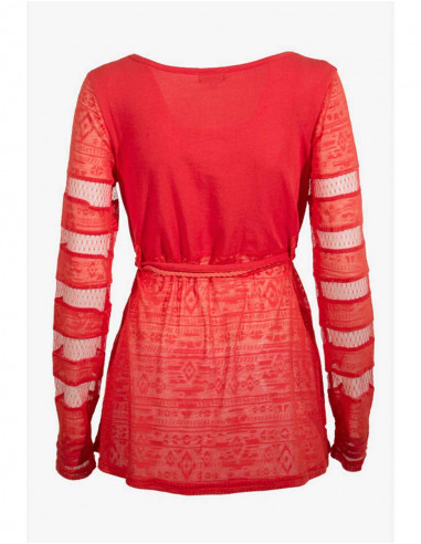 Tunique manche longue avec ceinture