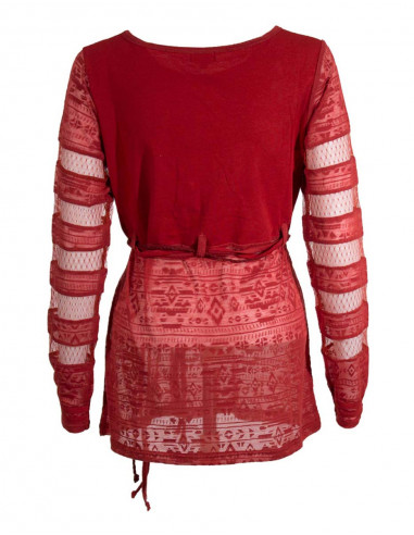 Tunique manche longue avec ceinture