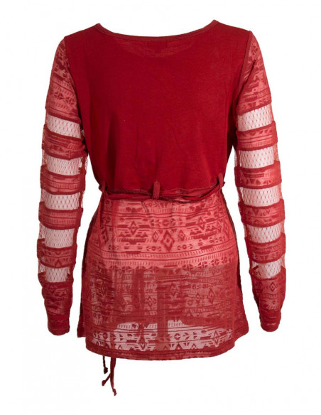 Tunique manche longue avec ceinture