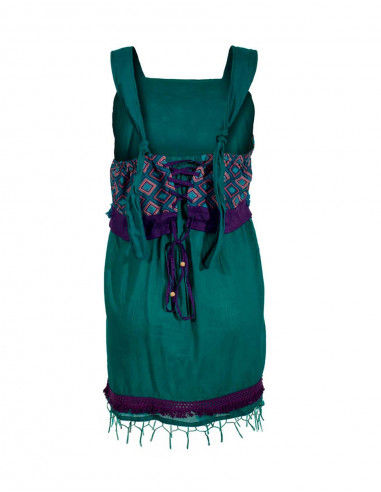 Tunique cotton voile franges