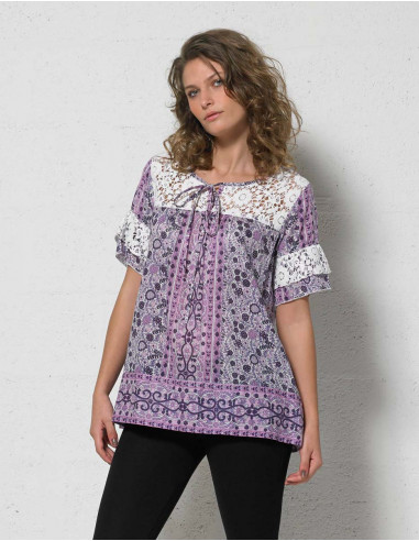 Cotton tunic printed