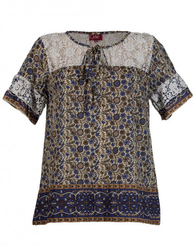 Cotton tunic printed