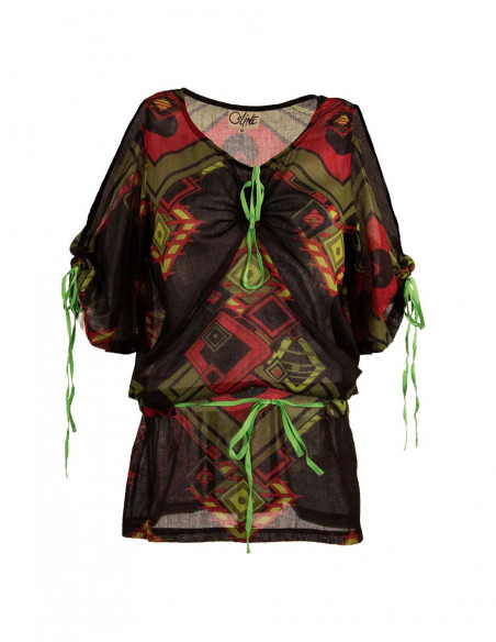 3/4 sleeve cotton tunic