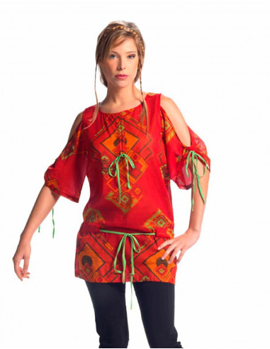 3/4 sleeve cotton tunic