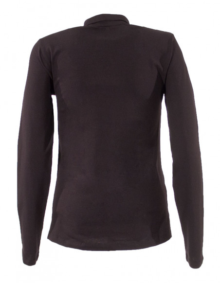 Tee shirt femme uni col montant