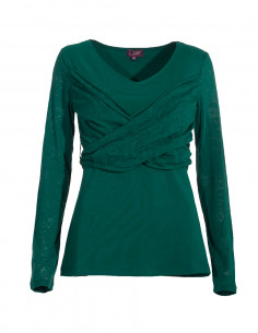 97% Cotton 3% Elastane wrap-over tee shirt 2