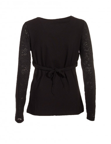 97% Cotton 3% Elastane wrap-over tee shirt