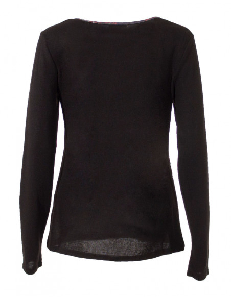 Tee shirt femme imprimé manches unies