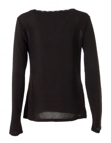 Tee shirt femme imprimé manches unies