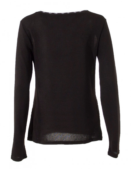 Tee shirt femme imprimé manches unies