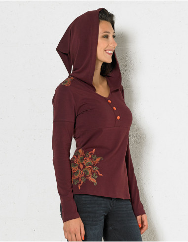 97% cotton 3% spandex tee shirt with long sleeves