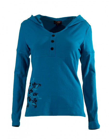 97% cotton 3% spandex tee shirt with long sleeves