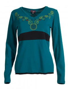 Tee shirt manches longues col V 2