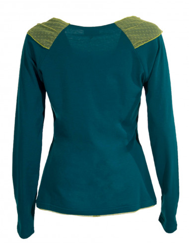 Tee shirt manches longues à col large